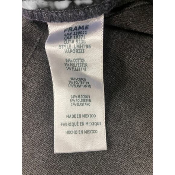 Frame L Homme Slim Fit Jeans Mens Size 38 Black Denim Mid Rise Vaporize NWT - Picture 6 of 12